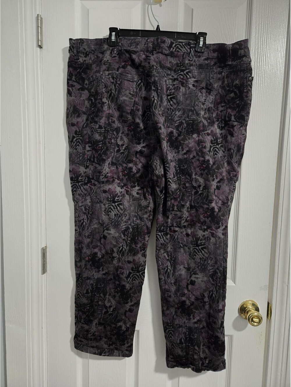 Gloria Vanderbilt Amanda High Rise Tapered Pants Plus Size 24W Abstract Stretch - Picture 7 of 7